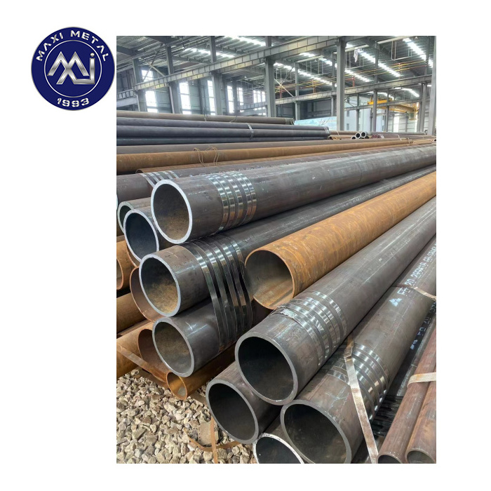 Hot Rolled Carbon Seamless Steel Pipe Fluid Pipe ST37 ST52 1020 1045 A106B Carbon Steel Tube