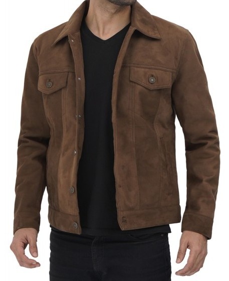 Wholesale 100% Leather Jacket For Men In Brown Color- Export From Pakistan, New And Trendy Design Lather Jacket Suede Leather