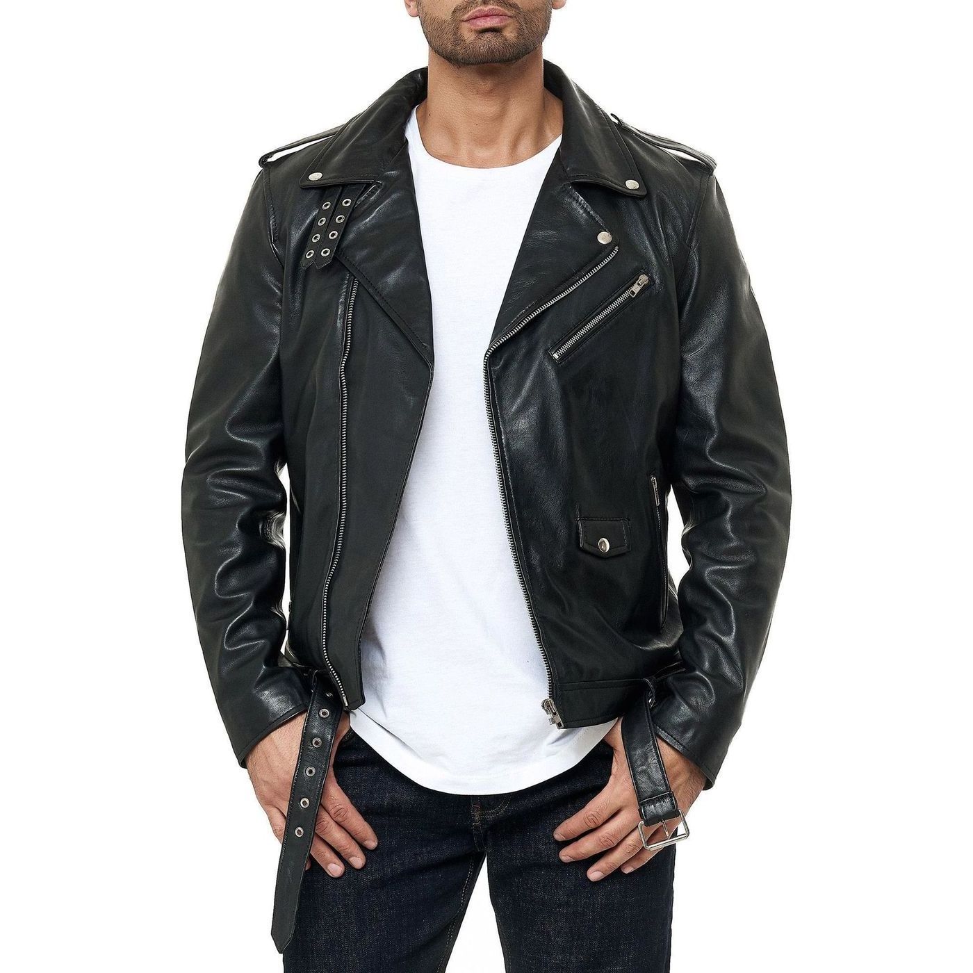 Leather Jackets Men Autumn Popular Style Men Leather Jacket Wholesale Fashion Cool Zipper Pu Leather Jackets For Men