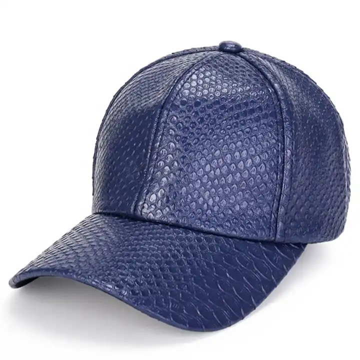 Top quality winter genuine leather Crocodile Baseball Hat Snakeskin Full PU Leather with affordable price