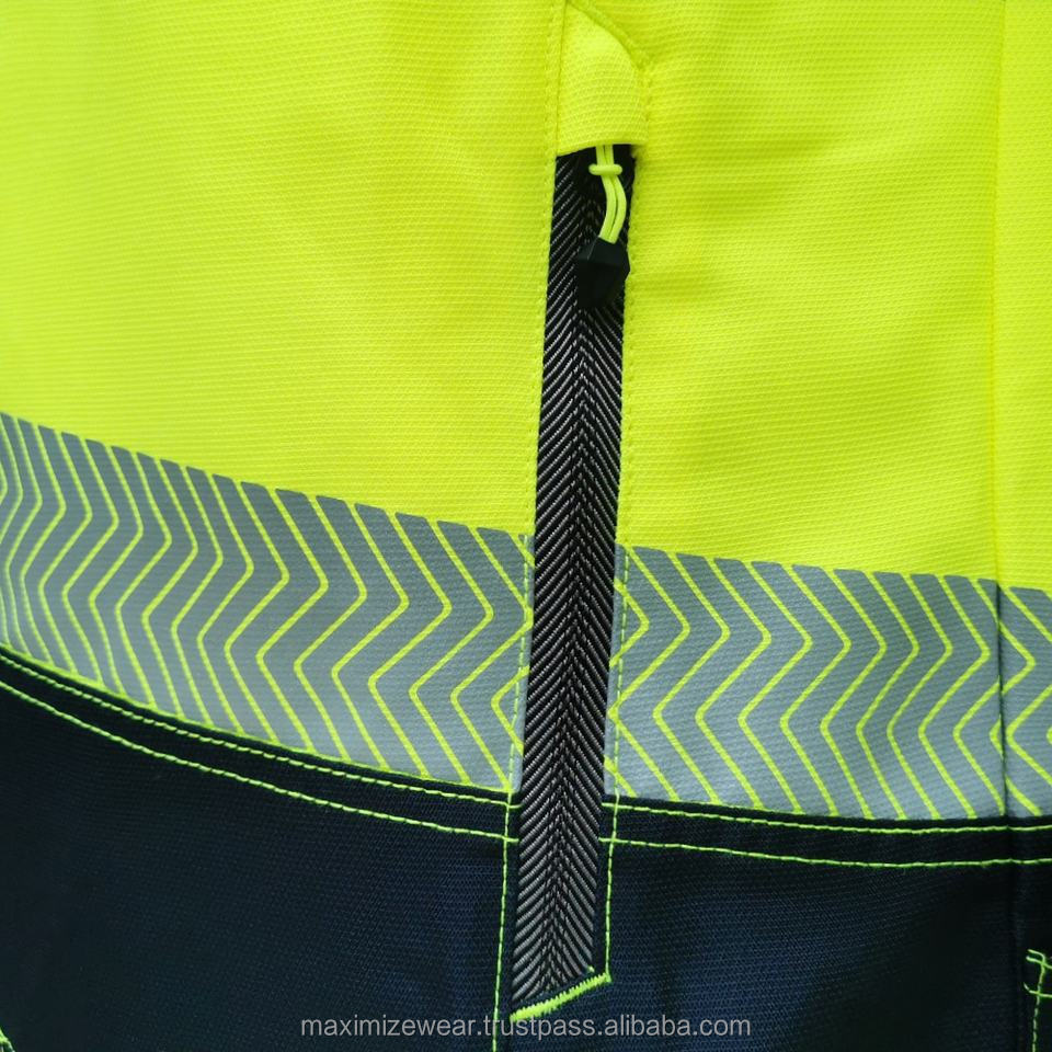 High Quality Men's Work Wear Safety Hi Vis Workwear Reflective Jacket Hi Vis Winter Wholesale Safety Working Construction Jacket