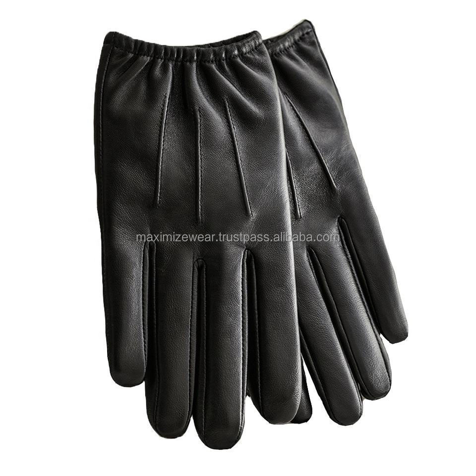 Winter Cycling Driving Bicycle Glove Windproof Thermal Warm Fleece Leather Fur Gloves 2023