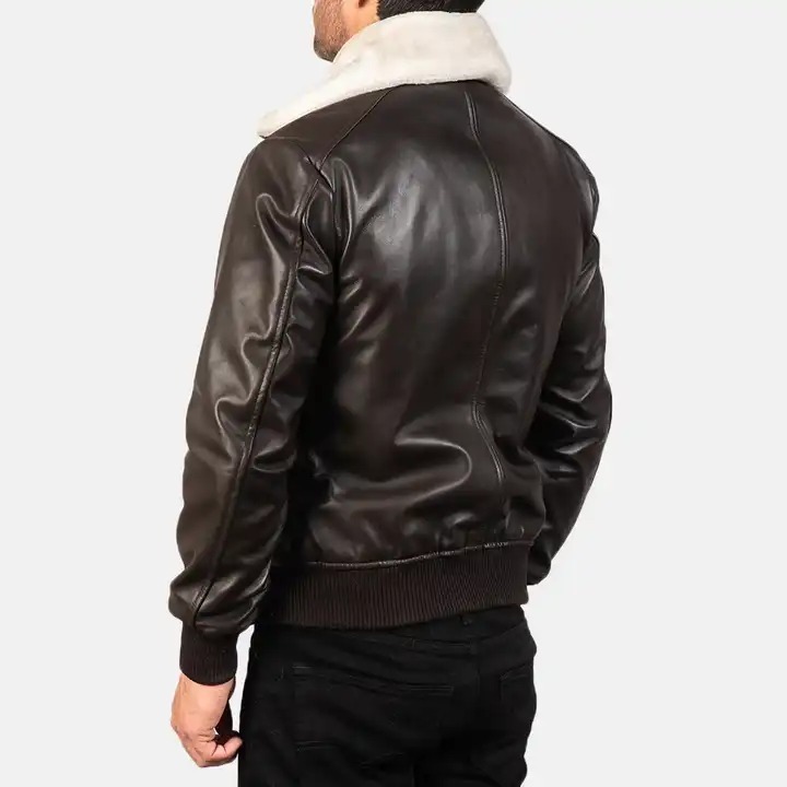 2024 Wholesale Customized Design Men's Leather Bomber Jacket Motorbike Custom High Quality Leather Jacket By Maximize Wear