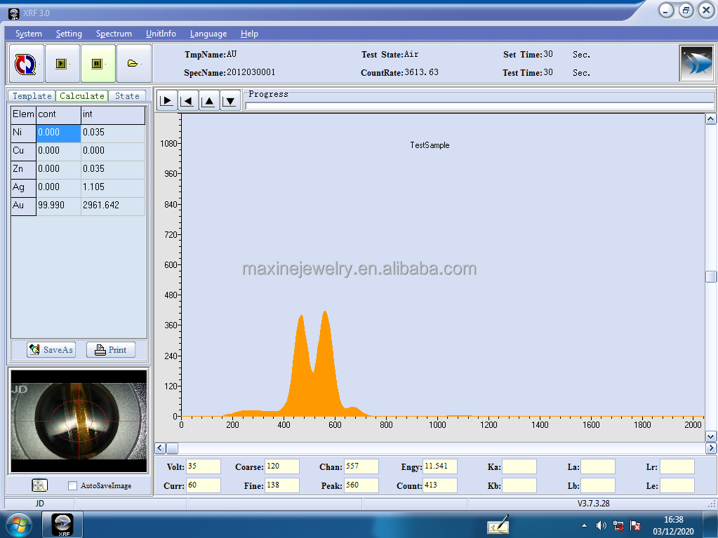 Jewelry Testing Machine XRF Gold Tester Precious Metal Analyzer