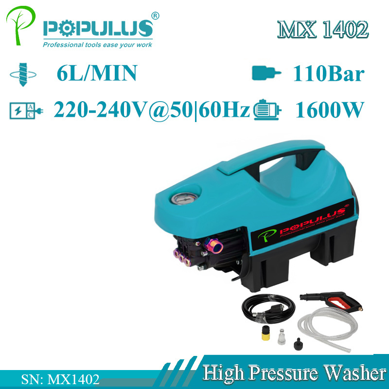 iPOPULUS Car washer high quality portable powerful home pressure washer car cleaning induction motor high pressure water pump