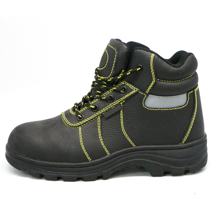 ENTE SAFETY Non slippery men high top pu insole steel toe cap impact resistant waterproof stylish light weight work safety shoes