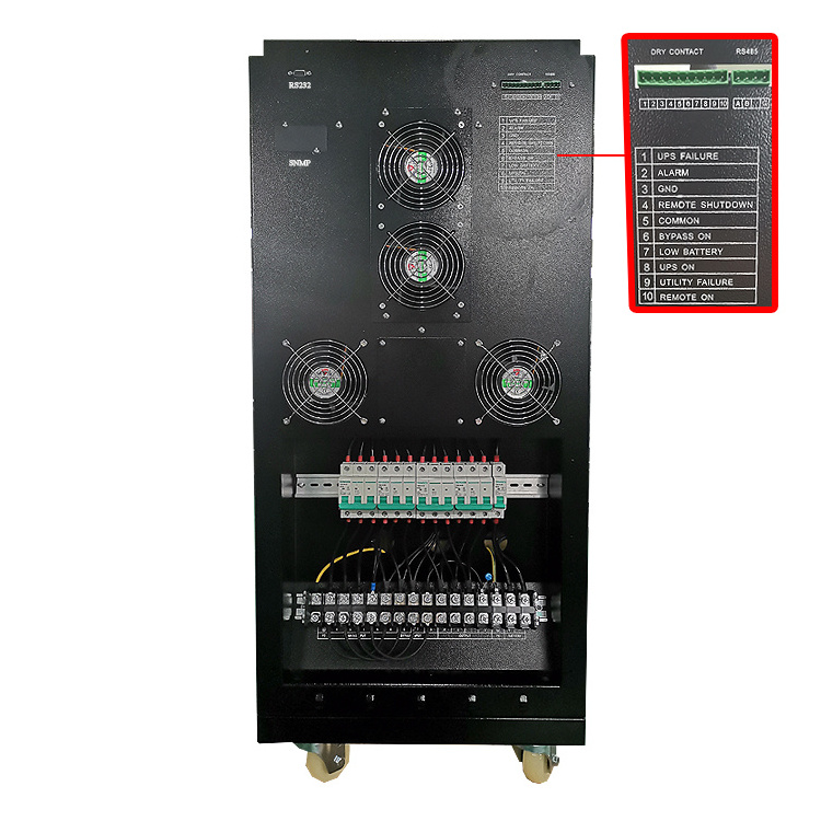 Ups 10KVA 9kW Medical Online pure sine wave Ups 380V 3 Phase with isolation transformer and external battery bank