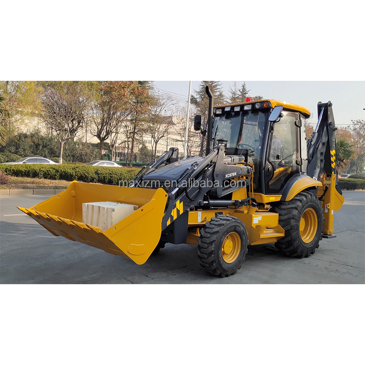 China New 4WD 2.5t Backhoe Loader with Hammer Xc870K Xc870HK