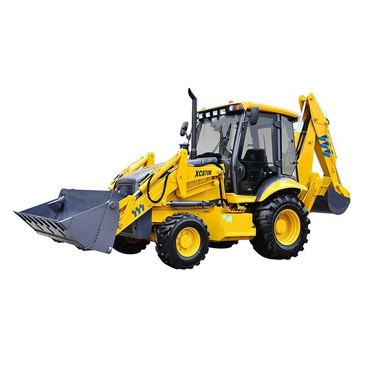 China New 2.5t Backhoe Loader Xc870K with Telescopic Arm in Peru