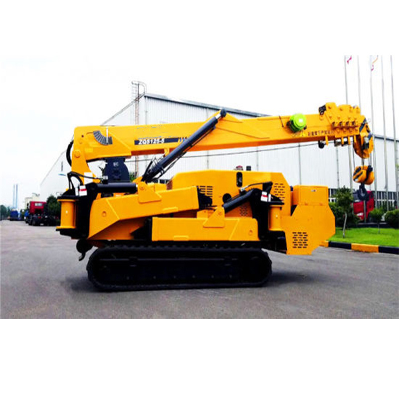 6 Ton Spider Crane Zqs125-5 China New Mini Crawler Telescopic Crane for Sale