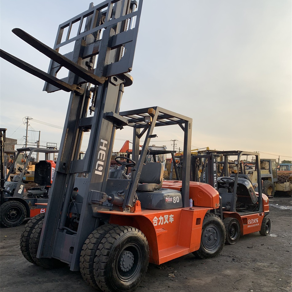 High Quality 8Ton HELI Diesel Forklift with Japan Engine Hydraulic Transmission Forklift CPCD80