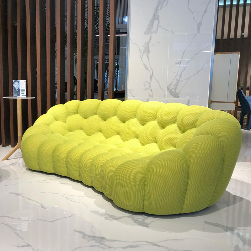 italian fabric big sofa living room curved home furniture light luxury creative personality puff villa high-end french sofa