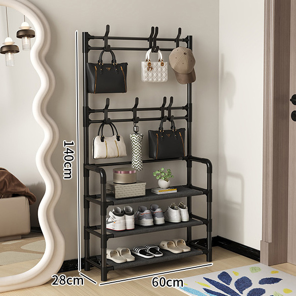 Maxky Household Shoe Rack Door Dormitory Coat Rack Coat One Shoe Cabinet Home Furniture Storage Multi-Functional Rack