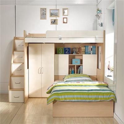 2018 Customized New Wooden Kids Bunk Bed Bedroom Carton Box Modern Bunk Bed with Desk Bunk Bed for Adult Bunkbed Customized Size