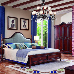 Modern home furniture stylish design of king-size double bed set luxury king-size bedroom furniture