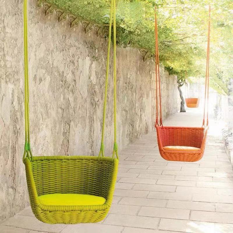 Outdoor garden balcony hanging chair leisure double hanging basket recliner household rattan chair hanging hanging chair