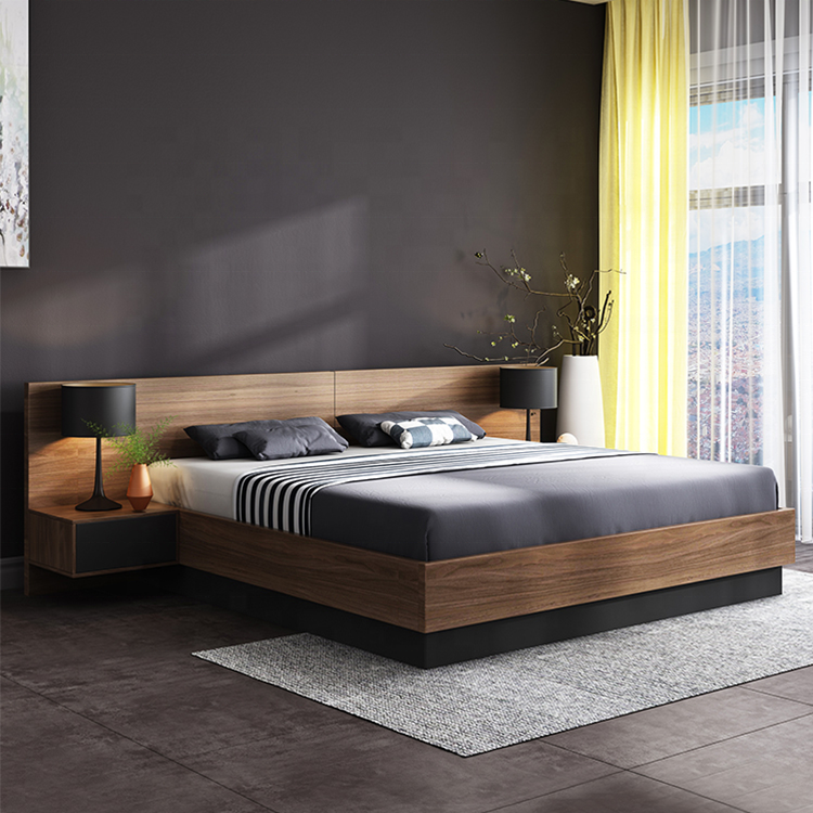 Modern Simple Tatami Bed With Storage Function Nordic E1 MDF Bed 1.5/1.8m King/Queen Size Double Bed Bedroom furniture Set