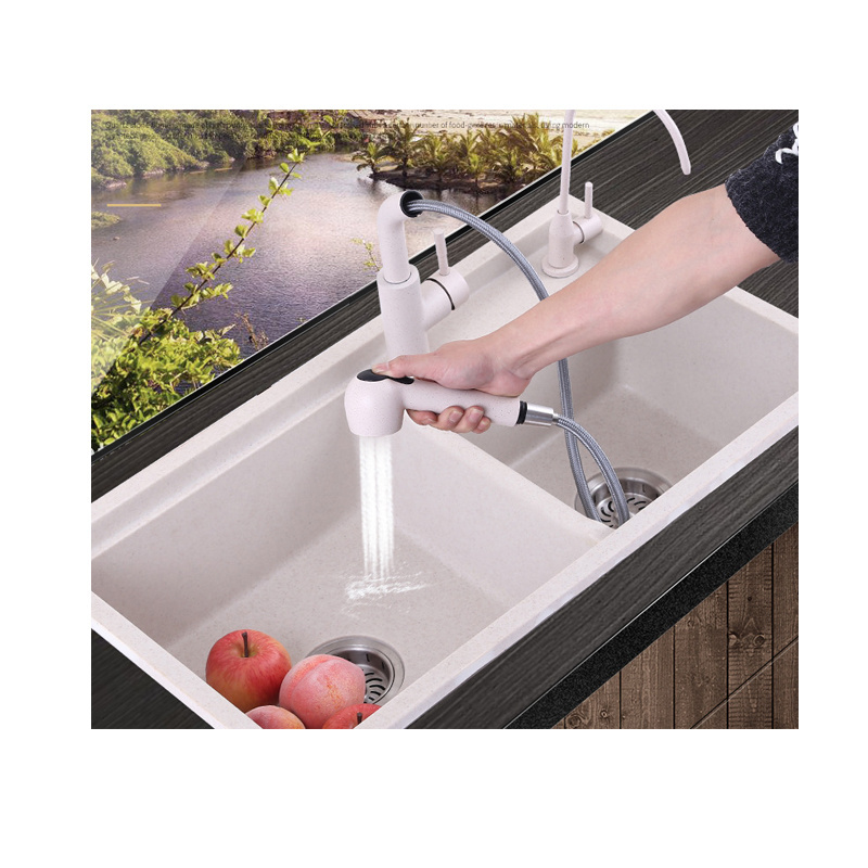 Kitchen Sink Deep Single double Pearl White Ceramic Porcelain Fireclay Apron-Front Kitchen Farm House Sink quartz stone sink