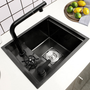 Invisible sink high pressure cup washer kitchen nano stainless steel bar counter small single sink