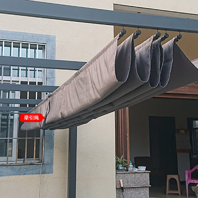 Outdoor Awning car Automatic PVC Pergola Systems Metal Garage Patio Awning Retractable aluminum alloy awning window balcony