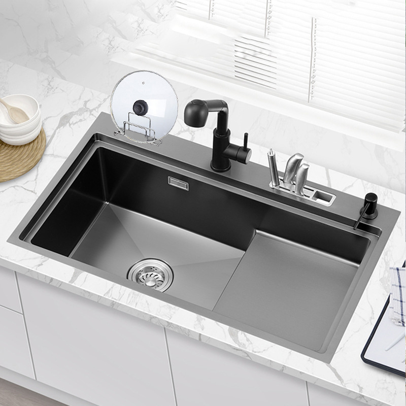 Factory Direct  stepped base Kitchen Sink stepped base Sink One Piece And Countertop Step sink High Grade Stainless Steel