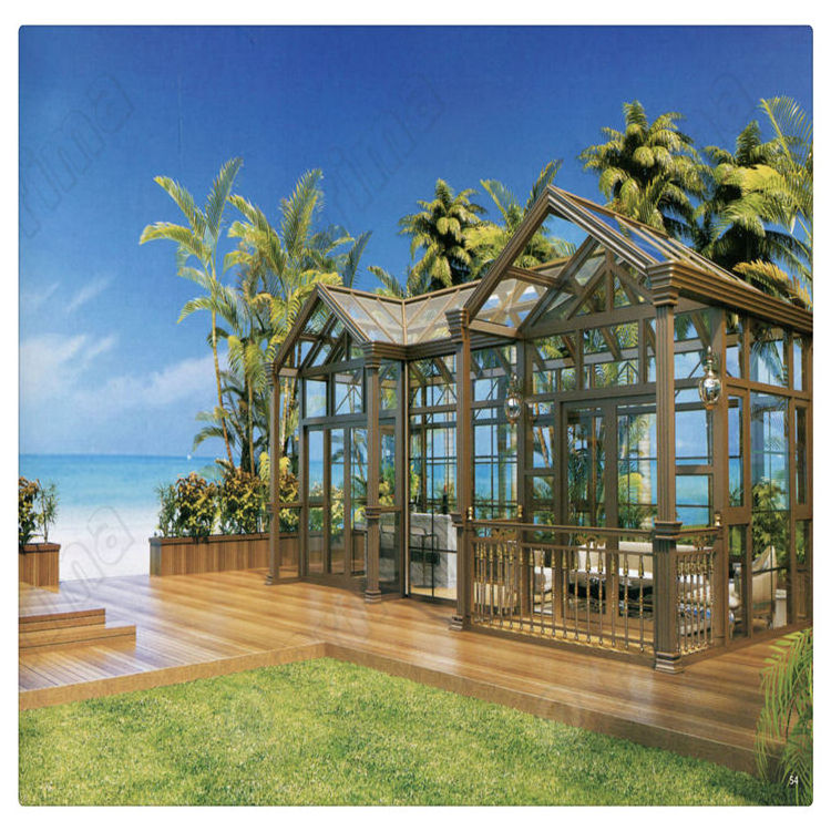 Aluminum Frame Laminated Glass House Free Standing Sun Rooms Balcony curved glass sunroom panels aluminum sunroom kits