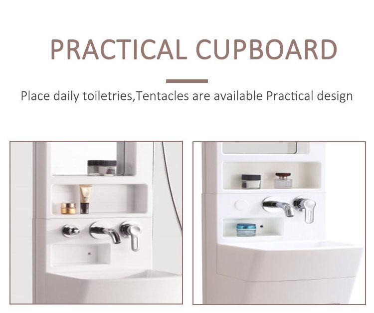 Modern Simple ABS material Multi Functional Bathroom Cabinet Portable RV Motorhome integrated bathroom cabinet