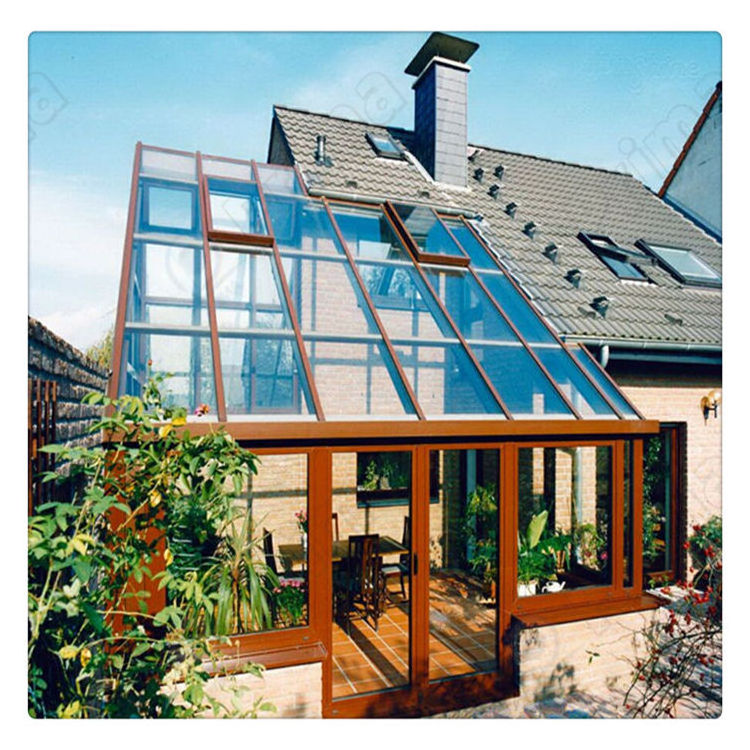 Aluminum Frame Laminated Glass House Free Standing Sun Rooms Balcony curved glass sunroom panels aluminum sunroom kits