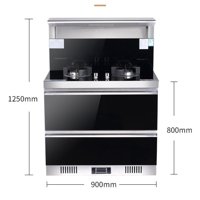 stove with oven High quality new styles stainless steel kitchen gas stove with range hood and oven