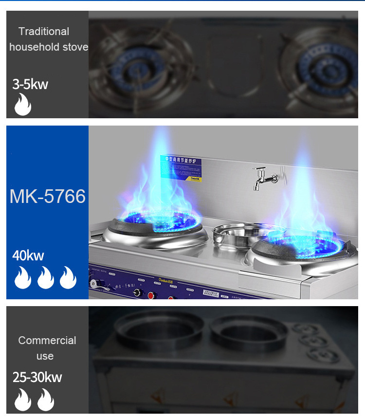 stove with oven burner Industrial two wok gas range stove Restaurant equipments chinese wok burner stand burner cooker gas stove