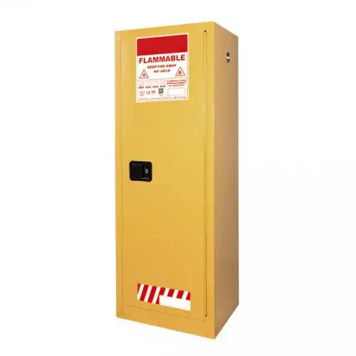 Two layers steel flammable storage cabinet chemistry lab yellow flammable safety cabinet