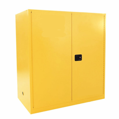 Two layers steel flammable storage cabinet chemistry lab yellow flammable safety cabinet