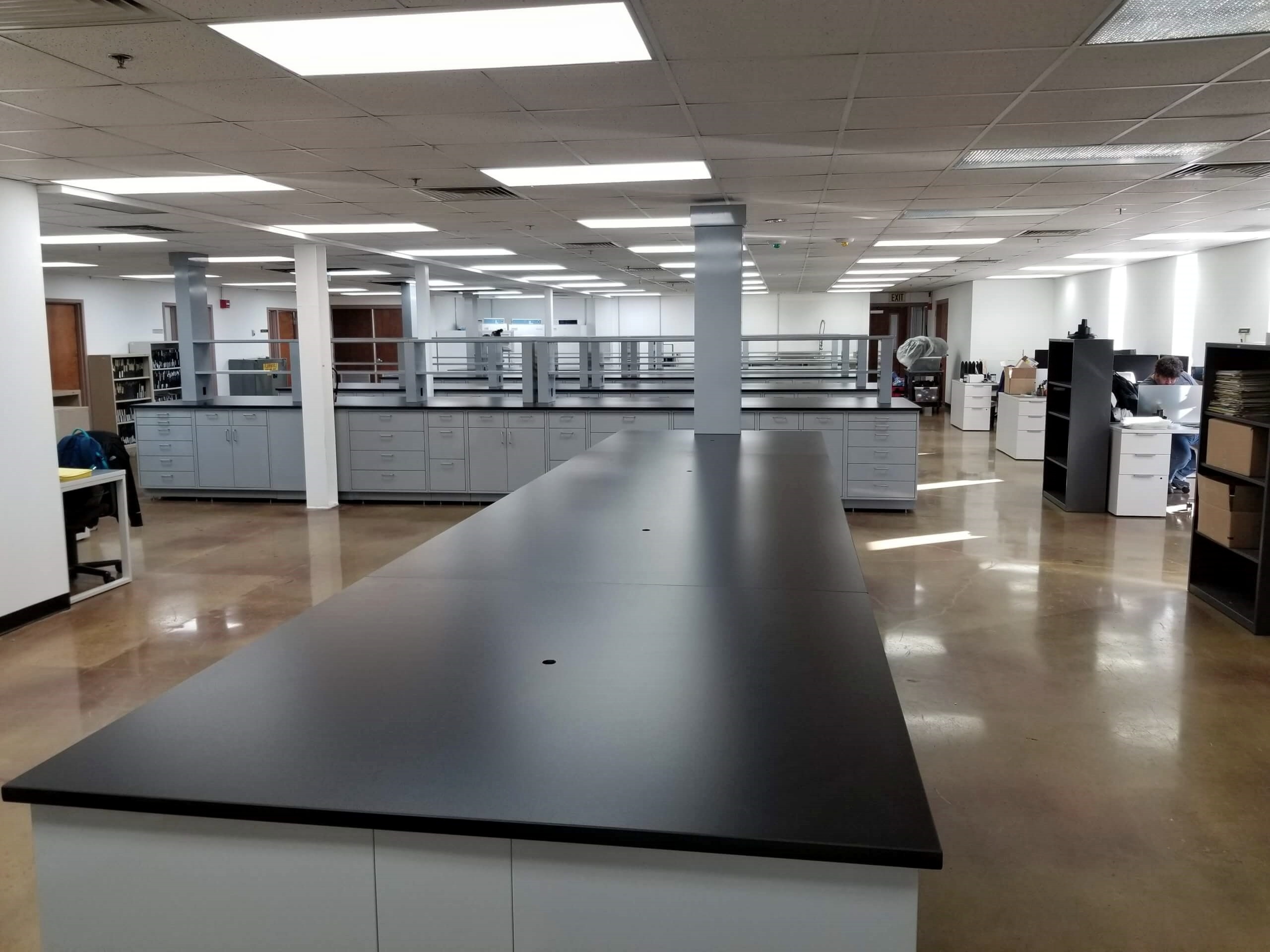 Commercial laboratory furniture lab island work bench lab casework with sink and cupboard