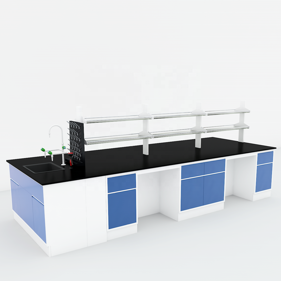 CE Standards All-steel Floor Mounted Laboratory Furniture Lab Bench For School