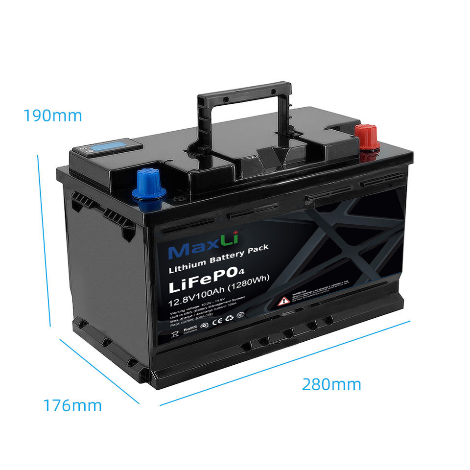 Europe Stock Smart Lithium Battery 12V 100Ah 150Ah 200Ah Lifepo4 Battery Blue-tooth for RV Caravan Motorhome Marine DIN 7/L4