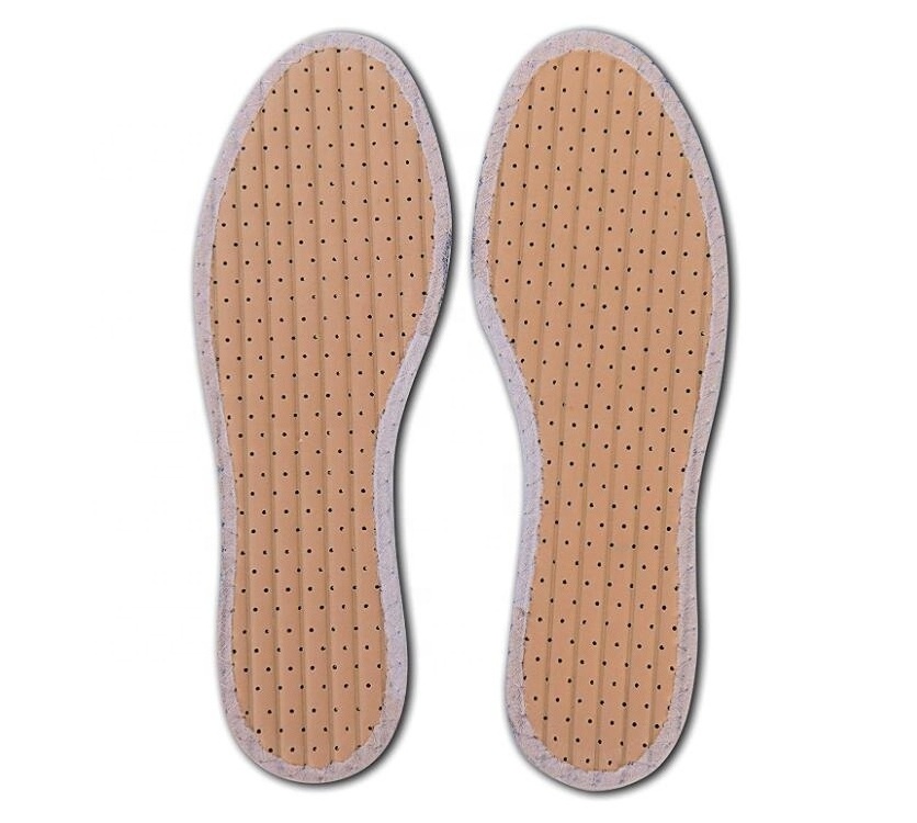 Summer Shoe Insoles Inserts Perfect for Barefoot Shoes, Fluffy Terry Cloth and Charcoal Odor Control, Hand-Washable Insole