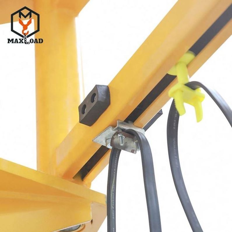 360 degree 500kg 1 ton 2 ton 5 ton electric mobile slewing cantilever wall mounted jib crane