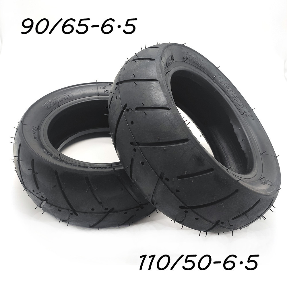 Electric Scooter Pit Pocket Bike Tubeless Smooth On Road Vacuum Tire 90/65-6.5 or 110/50-6.5 (about 11inch)