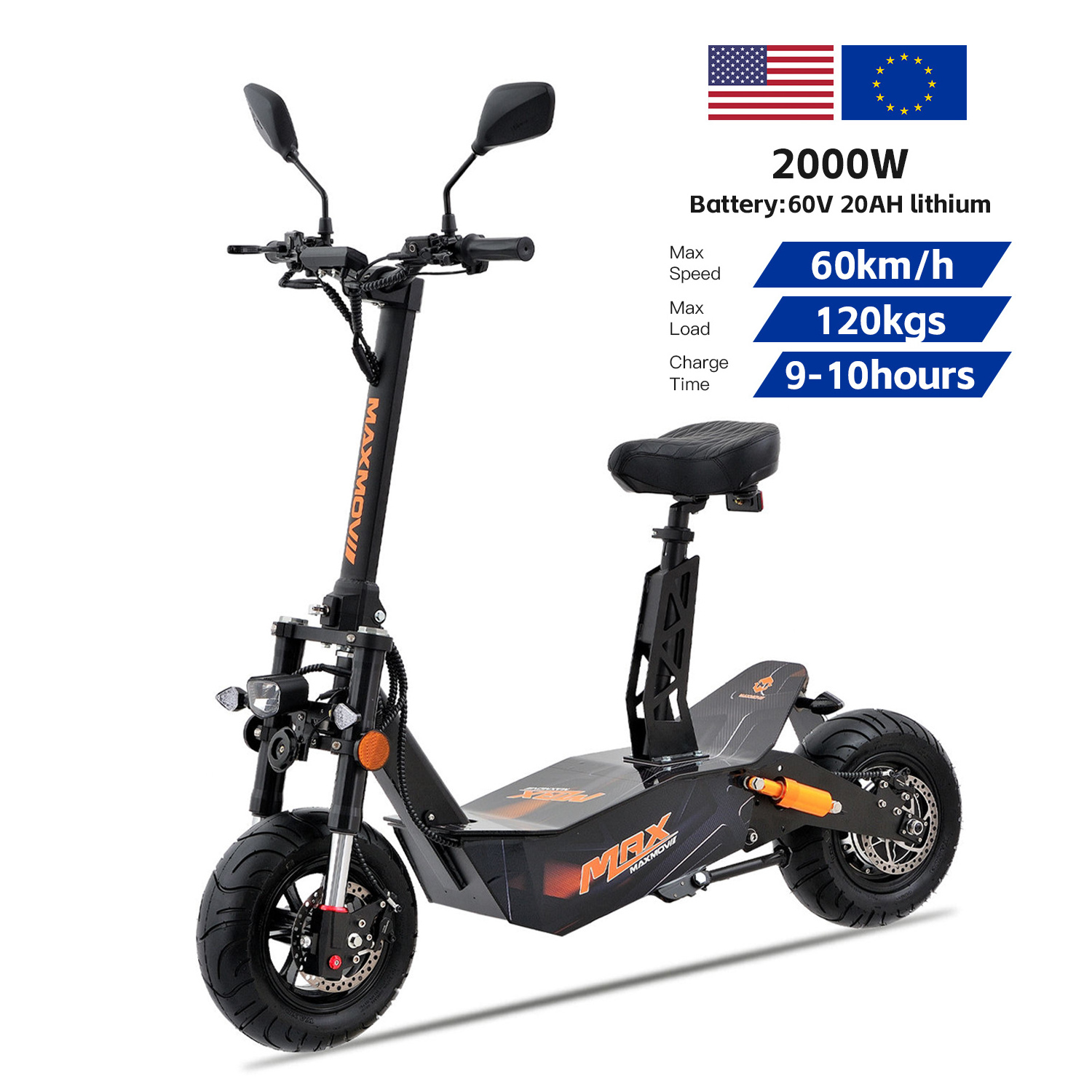 Wholesale Electrical Motor Bike System Off Road Electric Motorcycle 2000w 60v Lithium Eec Coc E Scooters For Adults