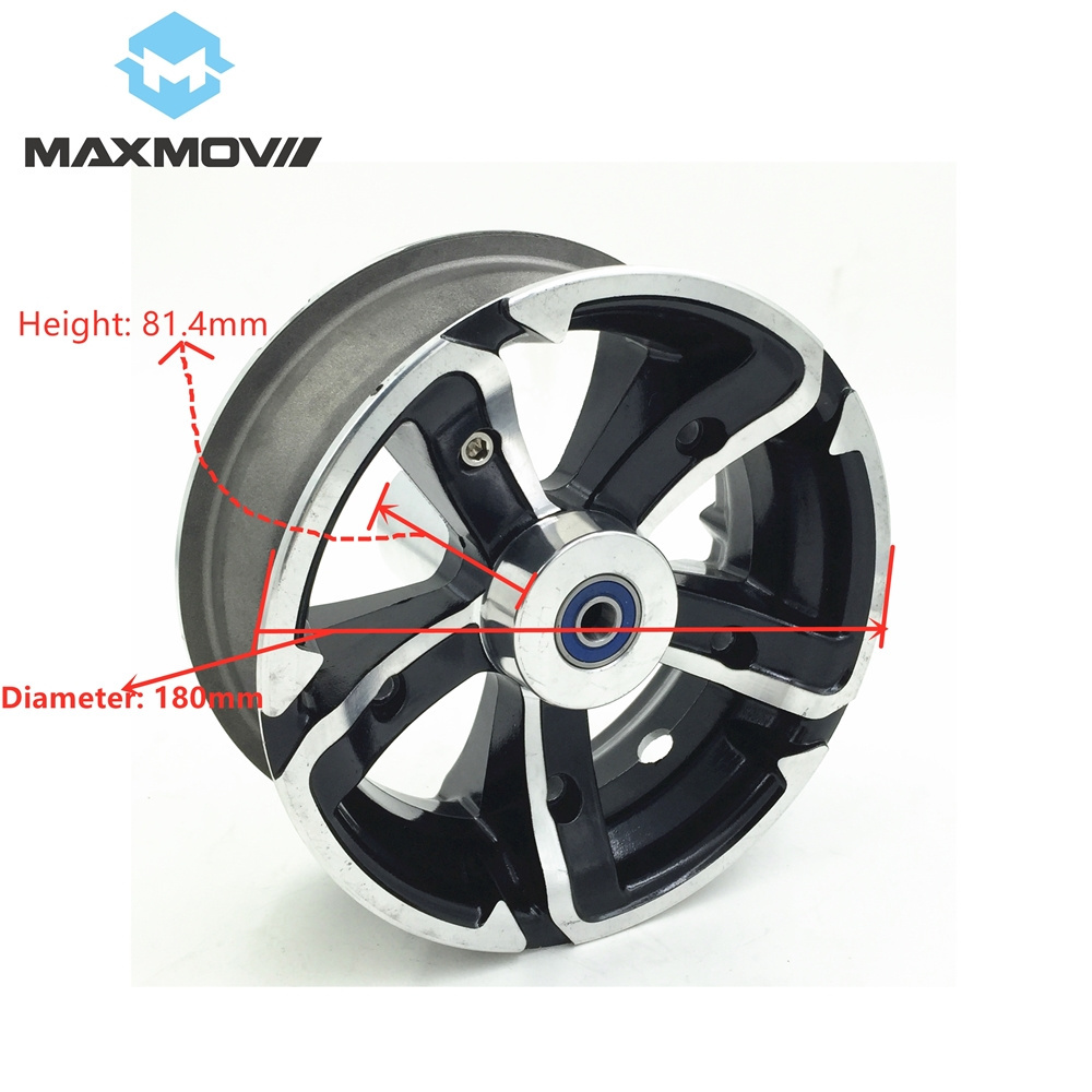 Maxmov Electric Scooter Spare Parts 6.5inch Aluminium  Front Wheel Hub/Rim Fit for 11inch Wheel Tire