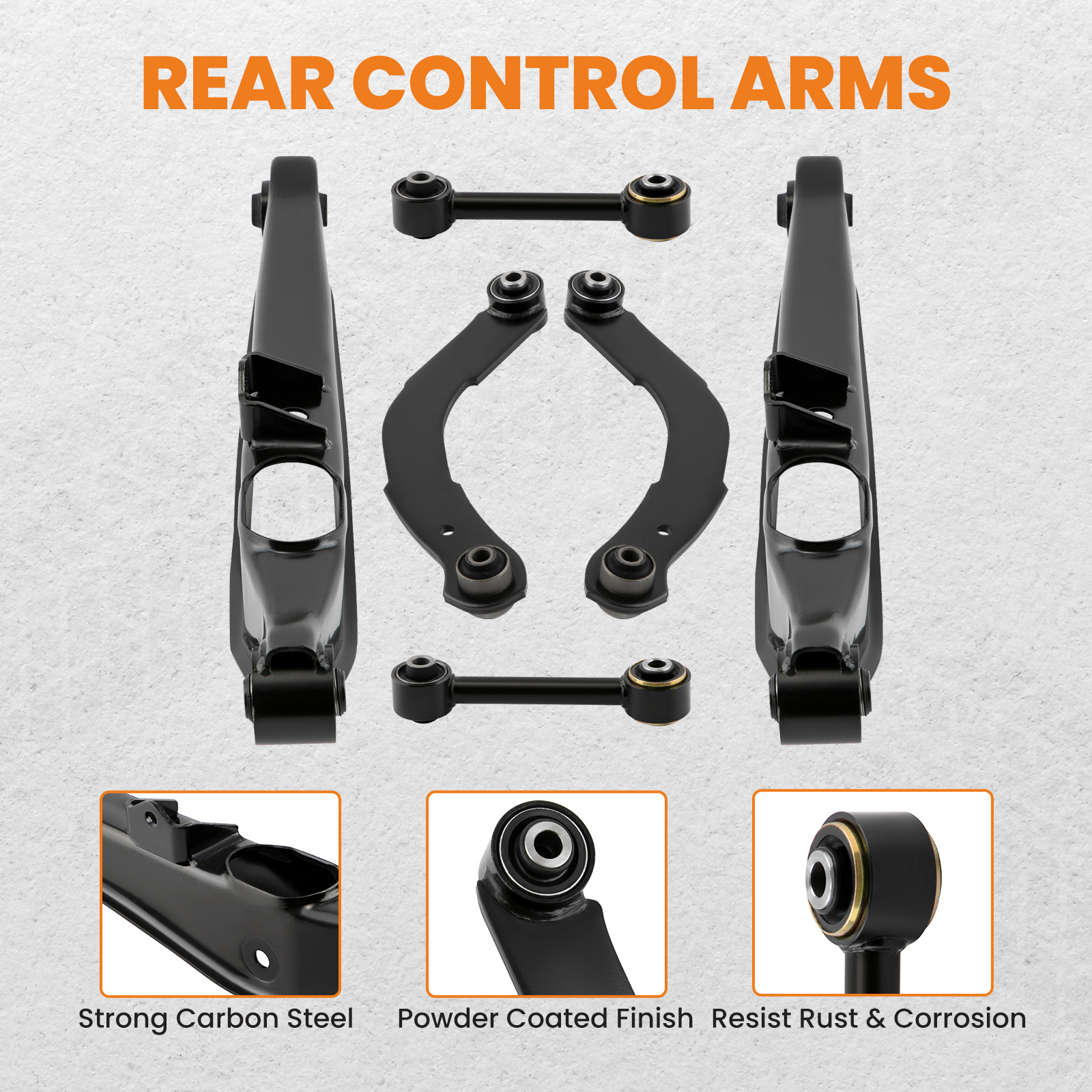 6pcs Rear Upper Lower Control Arms Lateral Toe Arms For Jeep Compass Patriot Dodge Caliber 07-17 K641226