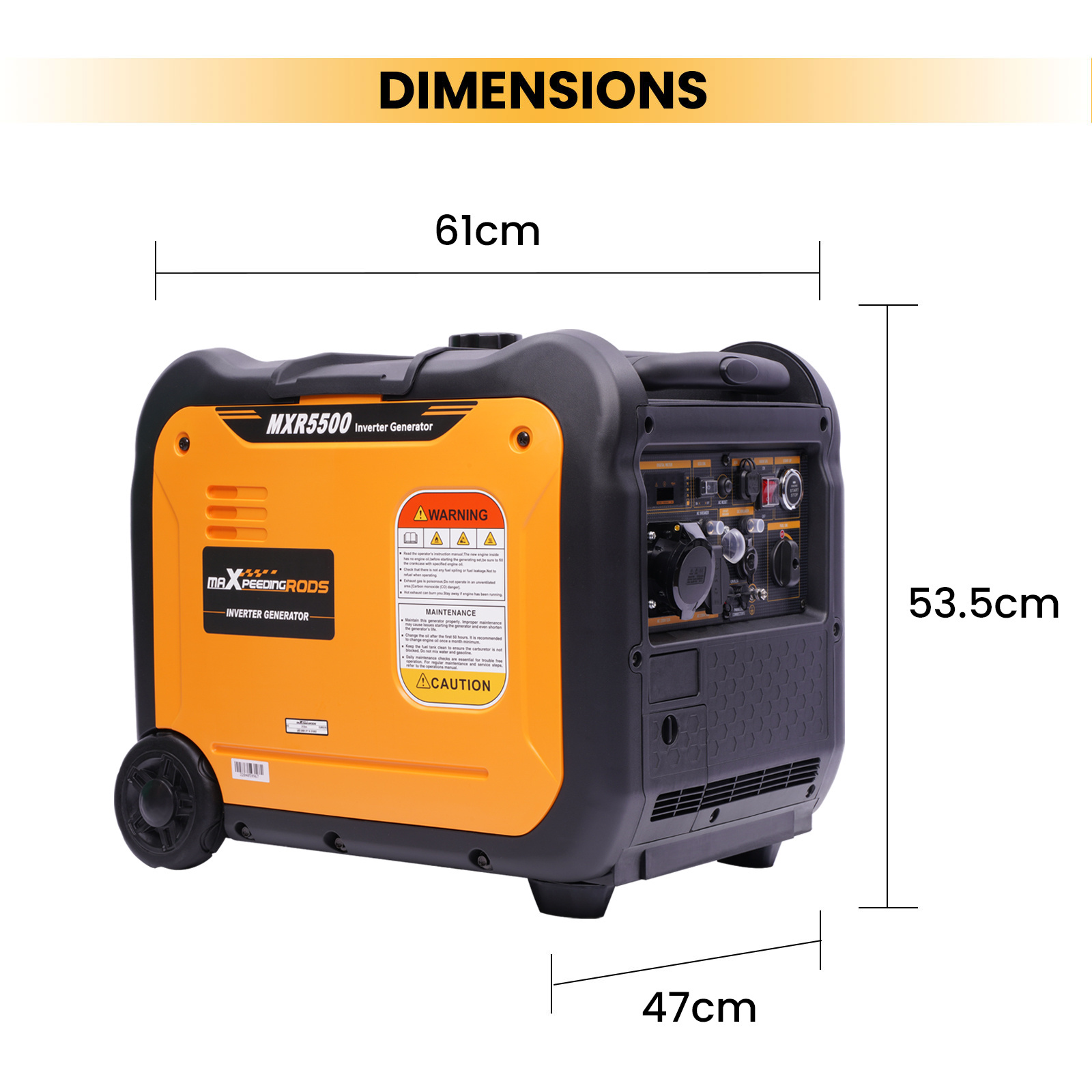 maXpeedingrods Portable Gasoline Inverter Generator 5500W Max 5000 Watt Electric Start Parallel