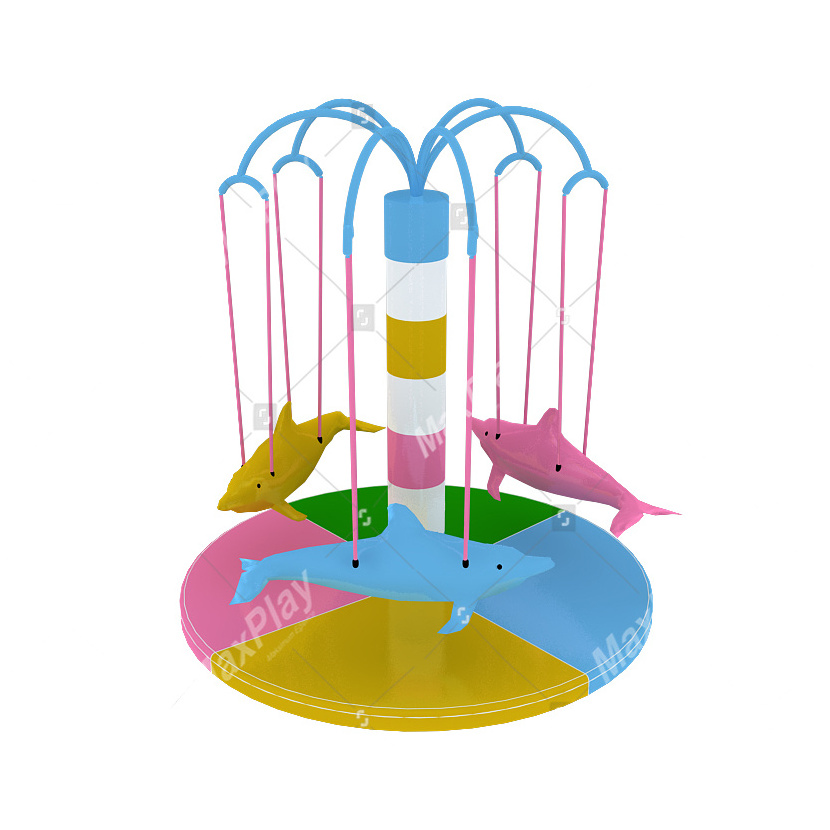 Top Sale ! High Quality Customizable Mixed Colour Commercial Soft Play Powerful Motor Safety Fish Design Swing