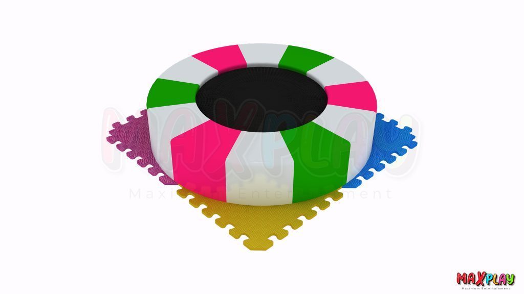 New Design ! High Quality Customizable Mixed Colour Indoor Soft Play Small Trampoline By Maxplay