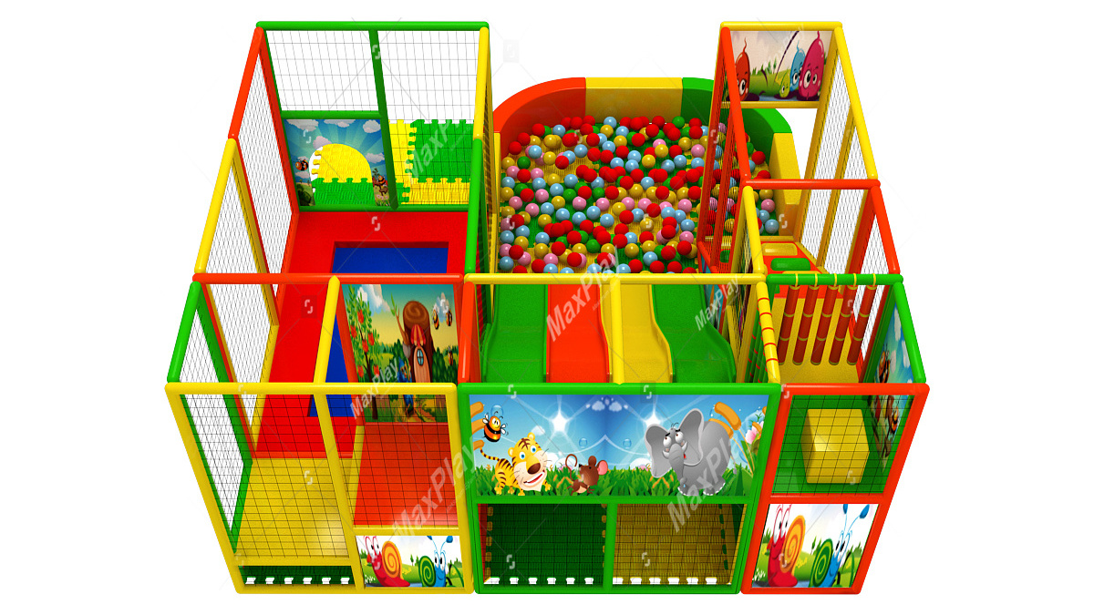 Soft Play Center Playground Kids Ball Pit with slides