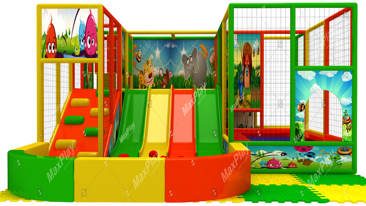 Soft Play Center Playground Kids Ball Pit with slides