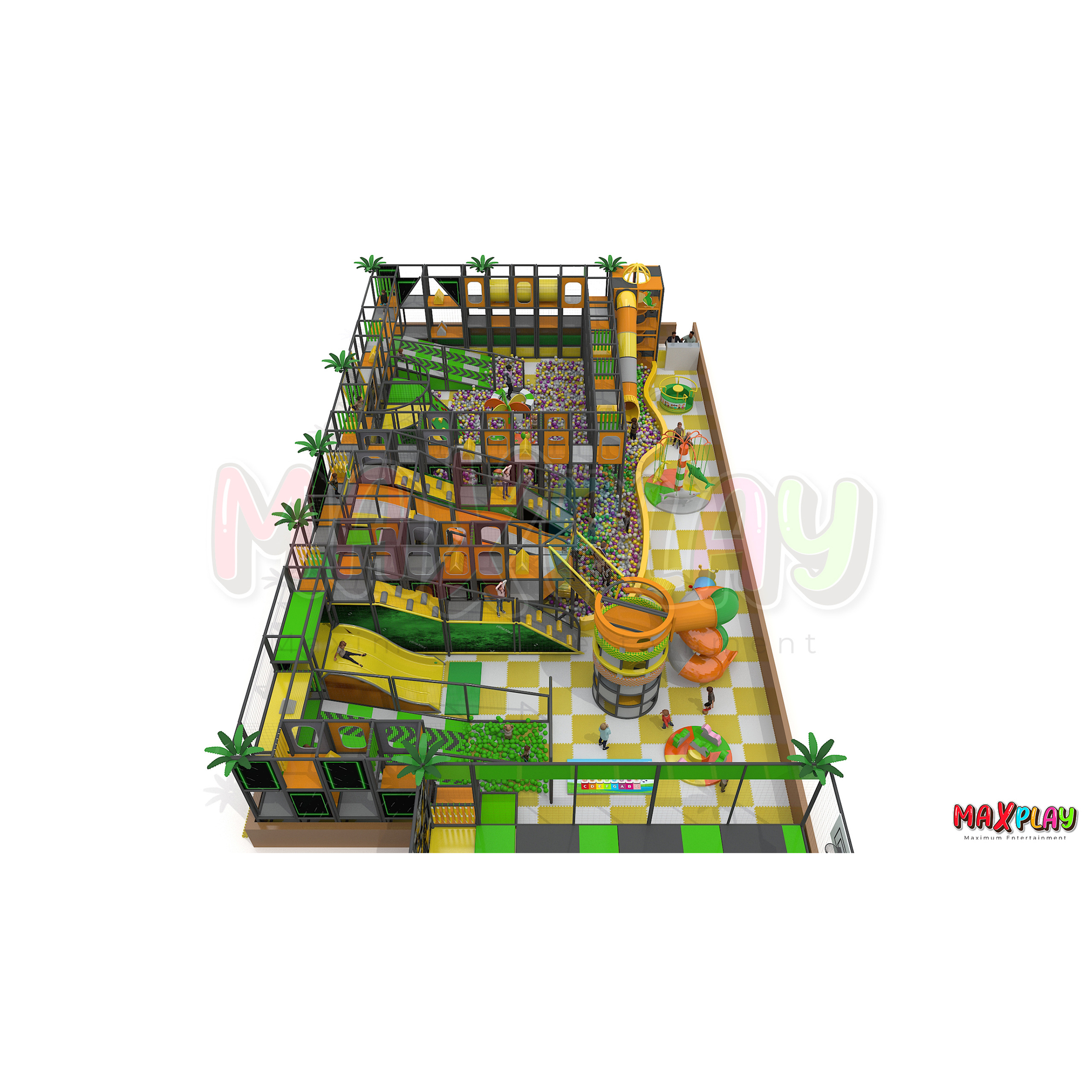 European Manufacturer from Turkey soft play center indoor playground ball pit with slides equipment themed ball pit with slide