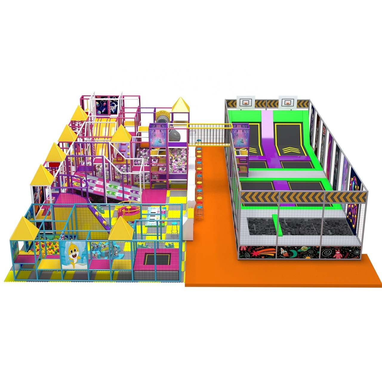 Fast and Cheap Delivery From Turkey Soft Play Center indoor Playground Ball Pit with slides equipment themed ball pit with slide