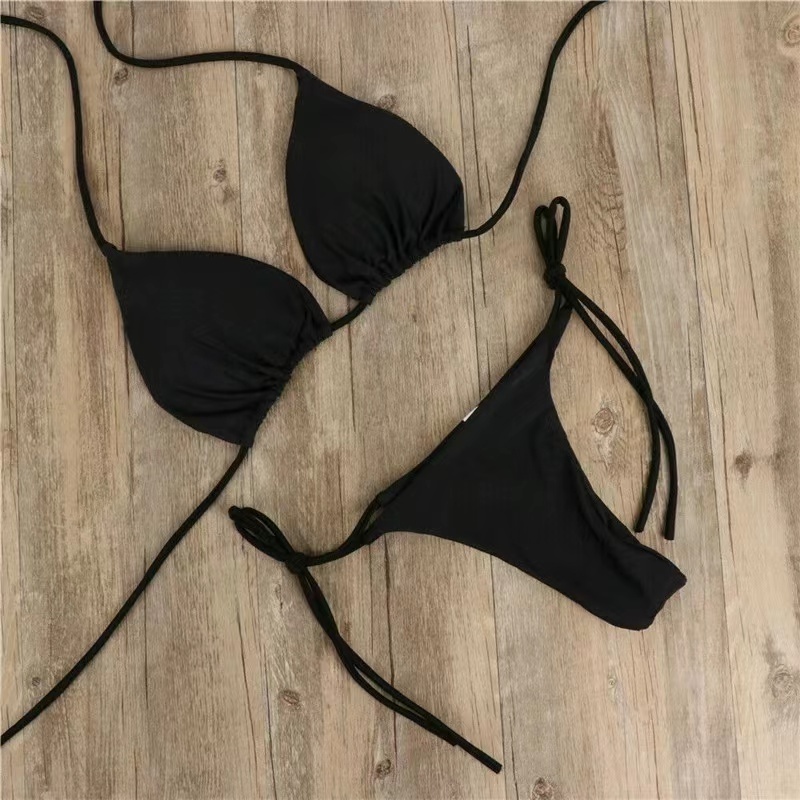 Swimwear Woman Low Waist Three Point Bikini Set Beach Women's Swimsuit Bikinis Beachwear Push-up Swimsuit Womens Bathing Suit