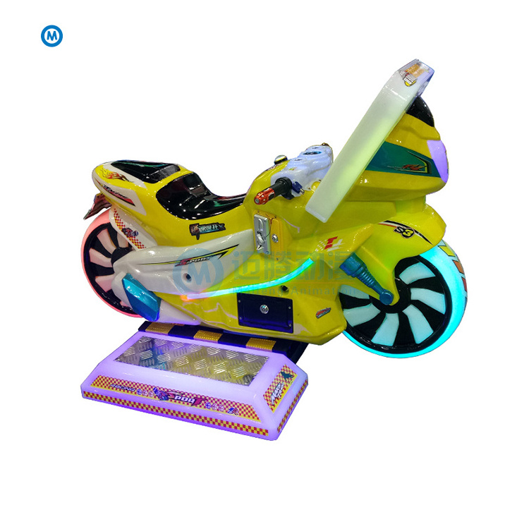 Coin-operated Commercial Children's Motorcycle China Kid Ride On Toys Baby Swing Car With Music